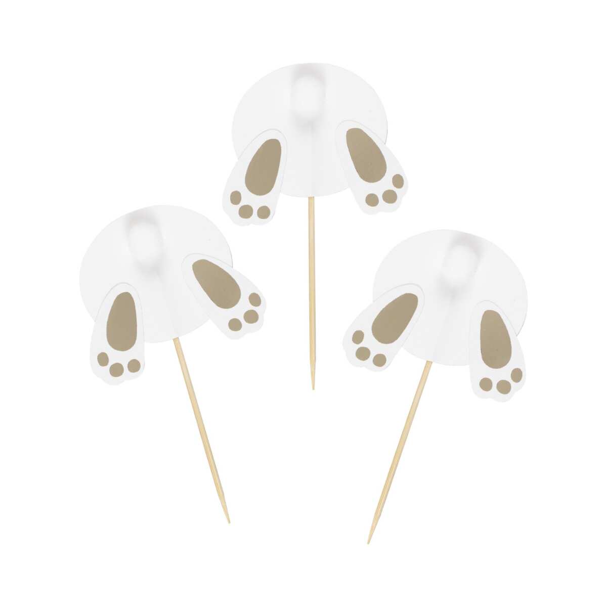 Gold Easter Bunny Bum Cupcake Toppers - Image 3