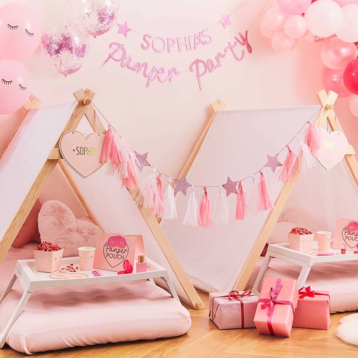 Pink Glitter Pamper Pouch Pamper Party Bag - Image 3