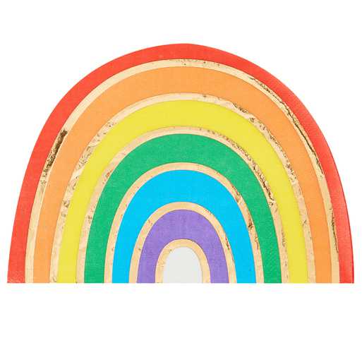 Gold Foiled Rainbow Party Napkins - Image 2