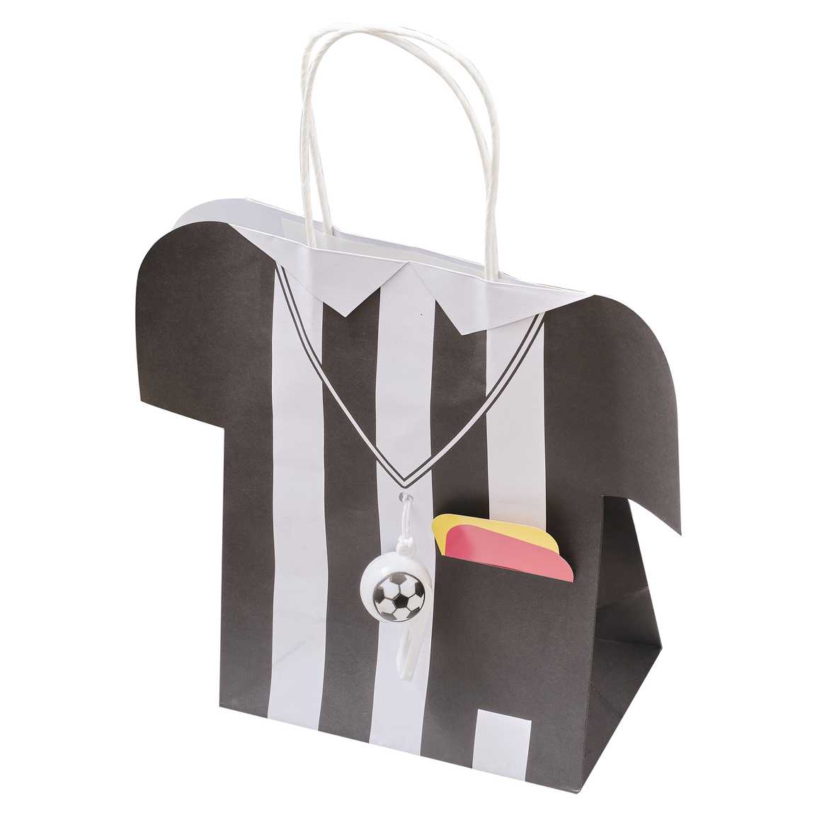 Referee Shirt Football Party Bags with Whistles and Card Tags - Image 3