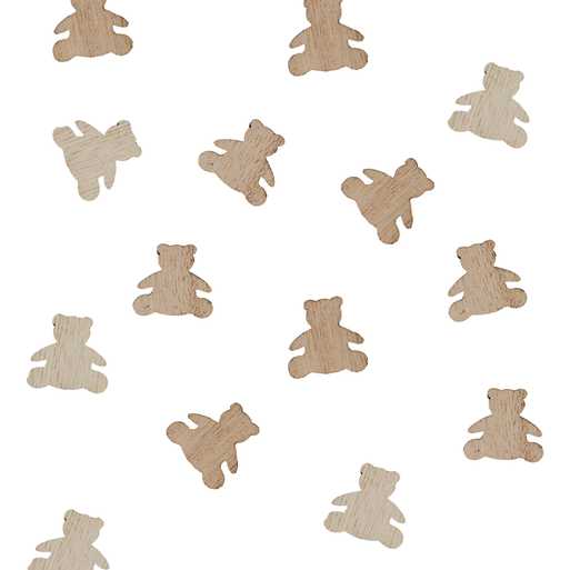 Wooden Teddy Bear Baby Shower Confetti - Image 2