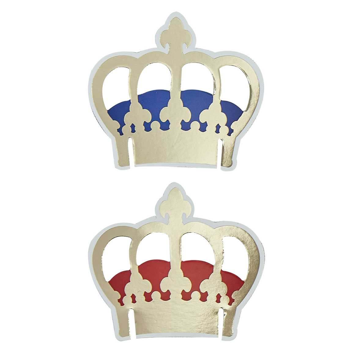 Gold Crown Coronation Glass Topper Decorations - Image 2