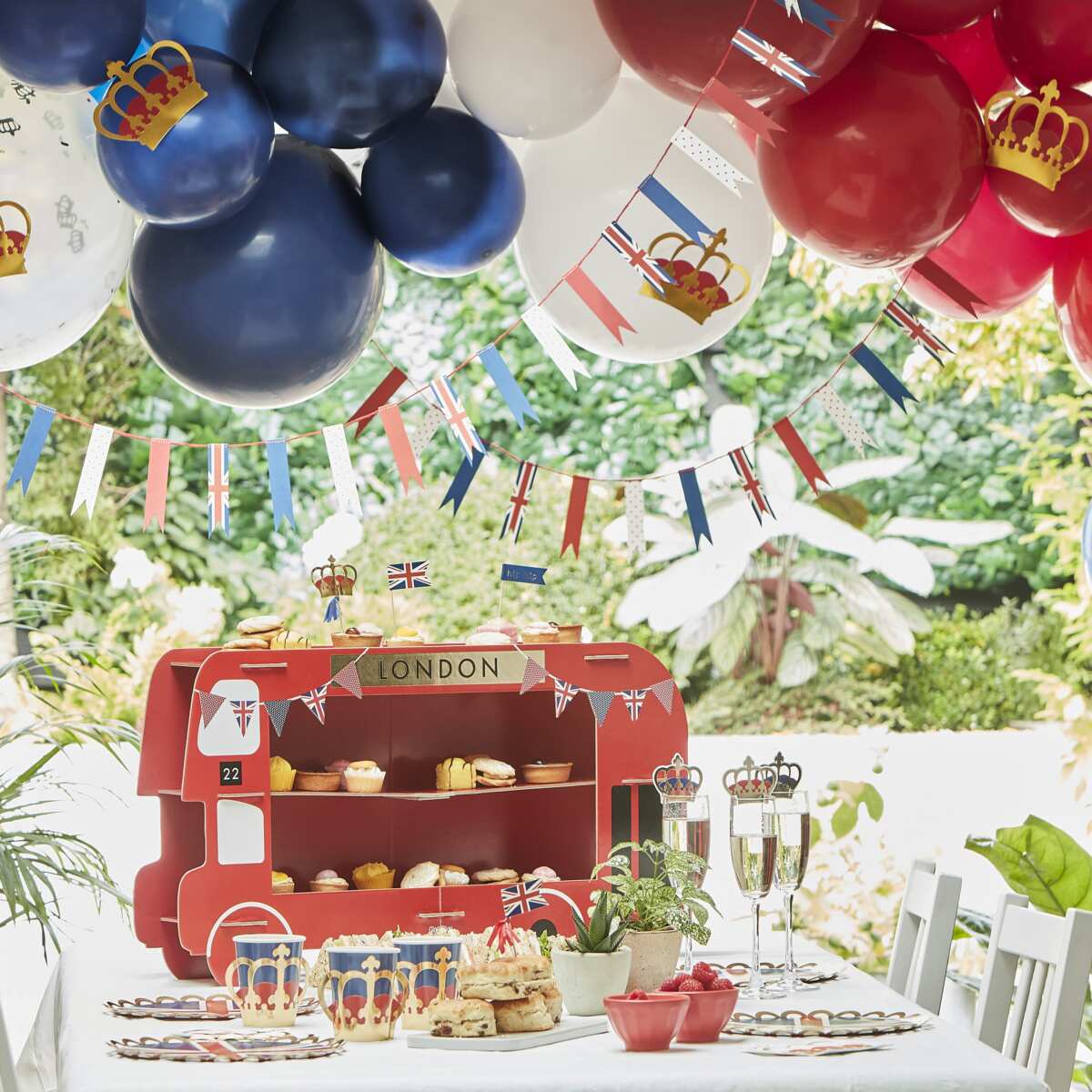 Red London Bus Cupcake & Sandwiches Stand - Image 3